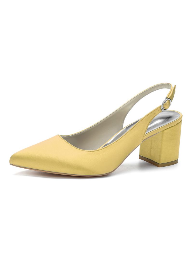 Kvinder Blokhæl Slingback Pumps Pointy Toe