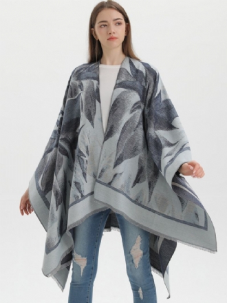 Kvinder Cape Classic Blomstertrykt Oversized Casual Daily Poncho