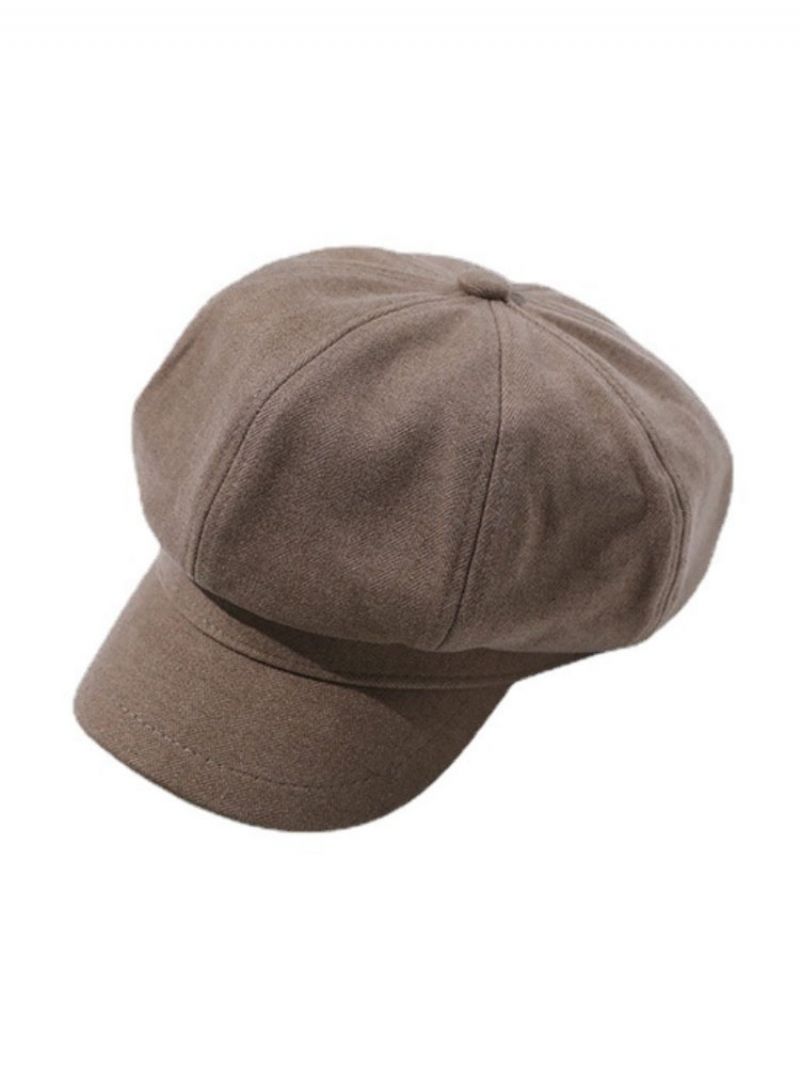 Kvinder Hatte Smukke Akryl Fiber Kaffe Brun Baret - Khaki