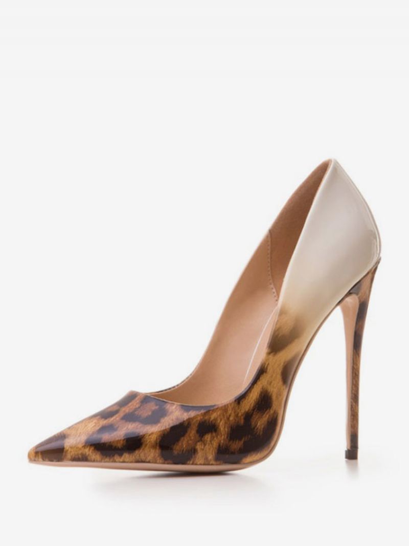 Kvinder Høje Hæle Spidstå Leopardprint Stiletto Prom Heel Pumps