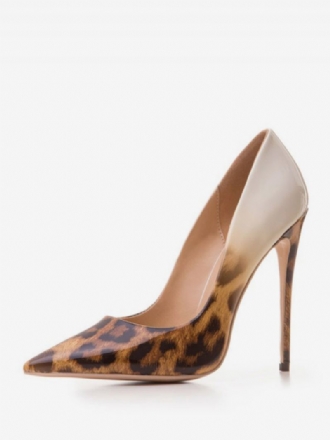 Kvinder Høje Hæle Spidstå Leopardprint Stiletto Prom Heel Pumps