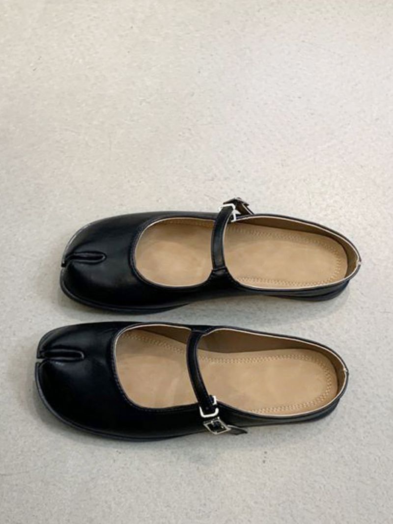 Kvinders Ballet Flats Black Fingers Design Slip On Flade Sko