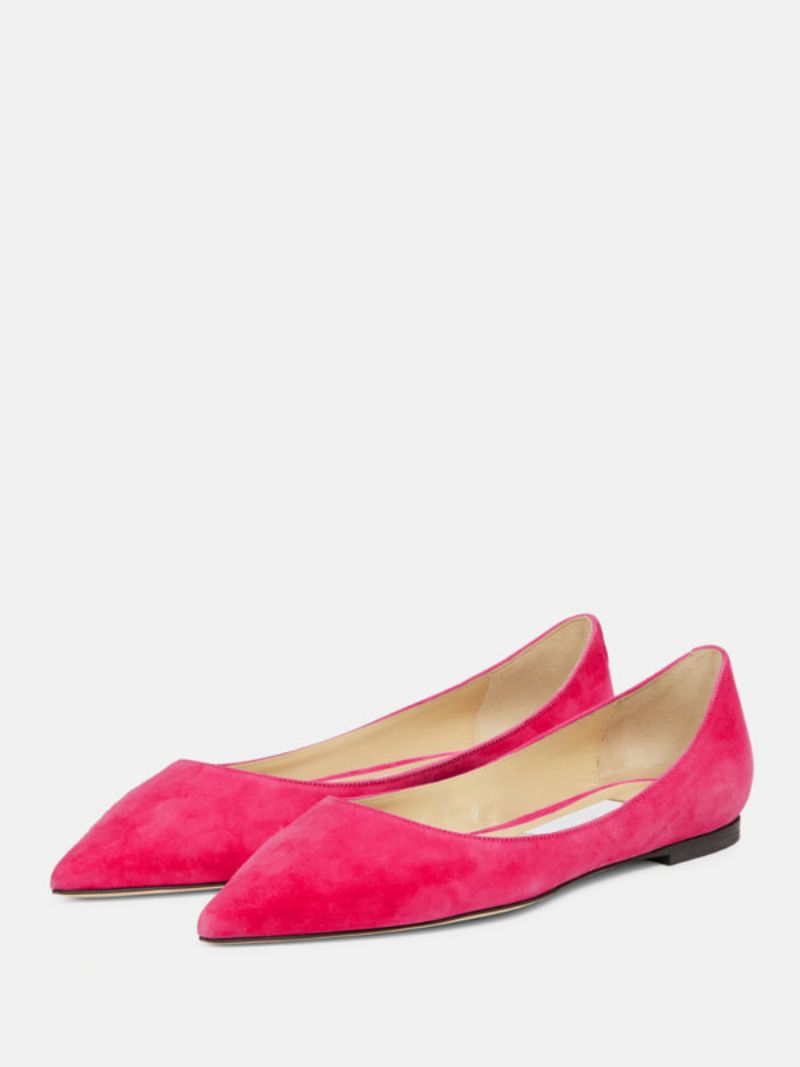 Kvinders Ballet Flats Ruskind Spidstå Slip On Pumps