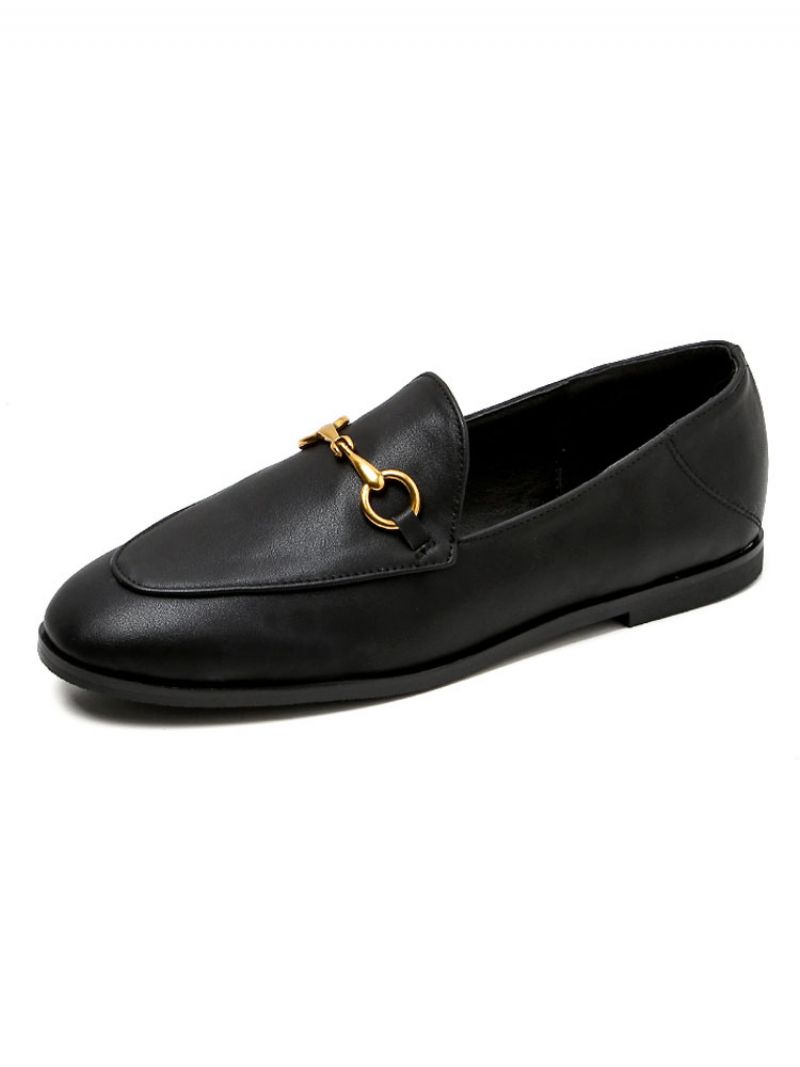 Kvinders Casual Slip On Loafers Sort