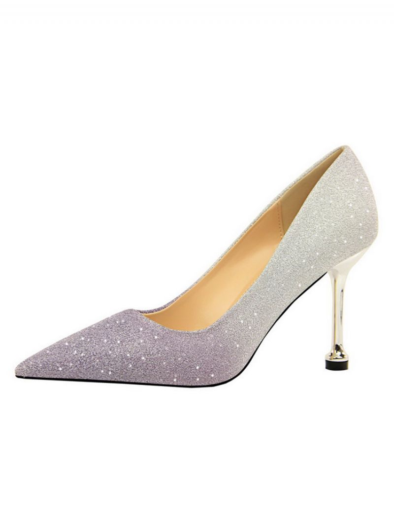 Kvinders Glitter Stiletto Heel Pumps Evening Prom Sko