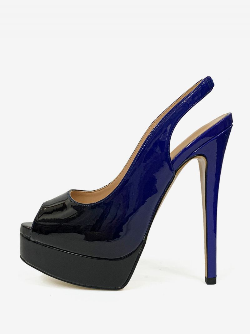 Kvinders Høje Hæle Peep Toe Platform Stiletto Heel Pumps - Som Billede