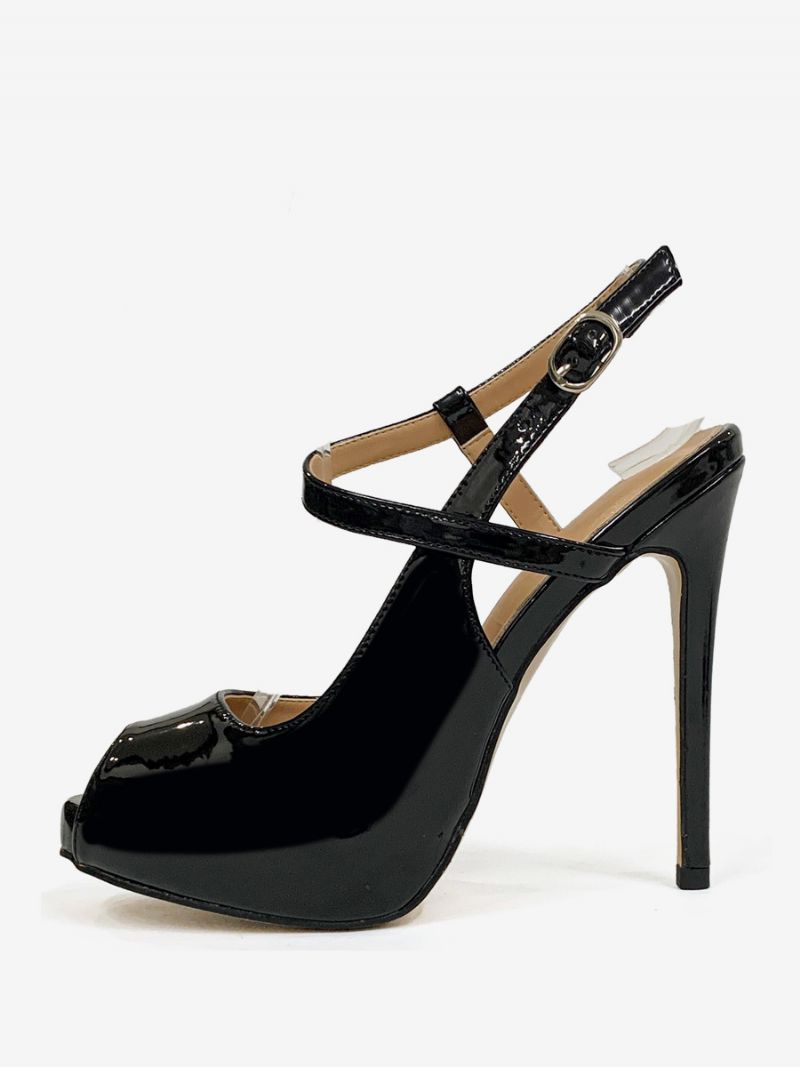 Kvinders Høje Hæle Peep Toe Stiletto Heel Slingback Pumps