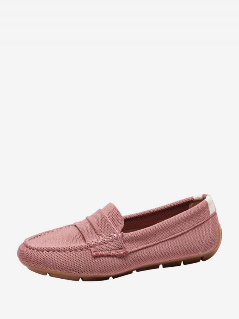 Kvinders Mule Loafers Rund Toe Slip On Flat Pumps - Pink