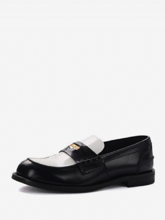 Kvinders Penny Loafers Rund Toe Slip On Flade Sko