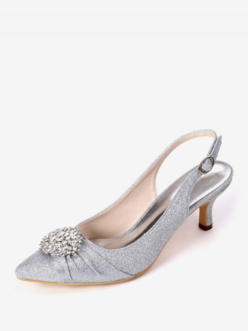 Kvinders Rhinestones Brudesko Slingback Killingehæle