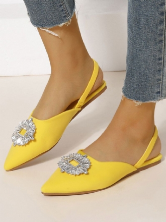 Kvinders Rhinestones Spidse Tå Slingback Flats