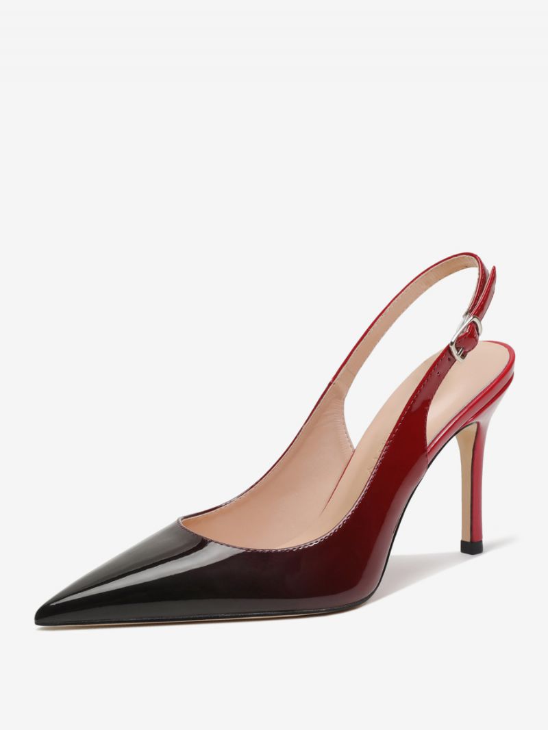 Kvinders Slingback Hæle Knapper Stiletto Heel Pumps