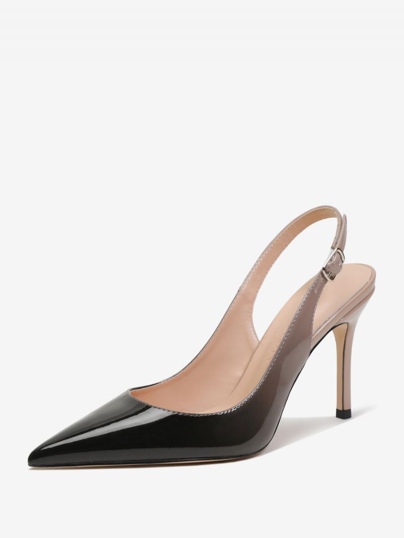 Kvinders Slingback Hæle Knapper Stiletto Heel Pumps - Ombre