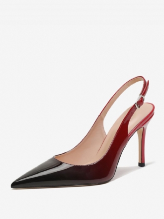 Kvinders Slingback Hæle Knapper Stiletto Heel Pumps