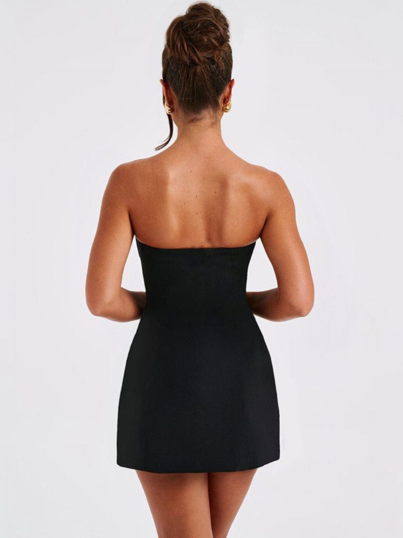 Kvinders Sorte Bodycon-kjoler Off The Shoulder Rygløse Festminikjoler - Sort