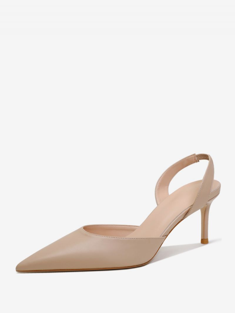 Kvinders Sorte Hæle Med Spidstå Stilethæl Slingback Pumps - Gul / Rød