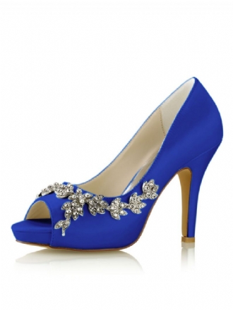 Kvinders Wedding Pumps Rhinestone Platform Stiletto Hæle