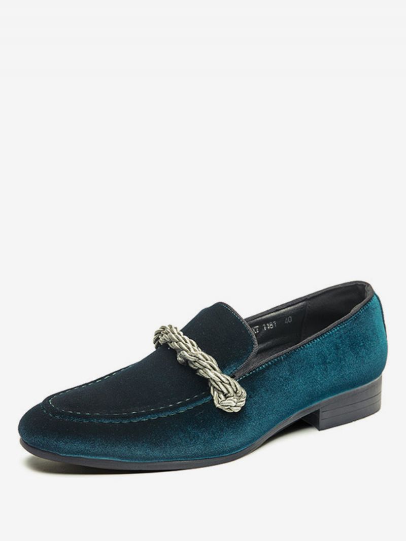 Loafer Sko Til Mænd Slip-on Monk Strap Rund Tå - Grøn