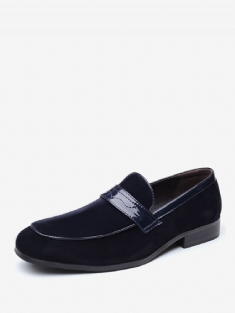 Loafer Sko Til Mænd Slip-on Monk Strap Rund Tå Pu Læder