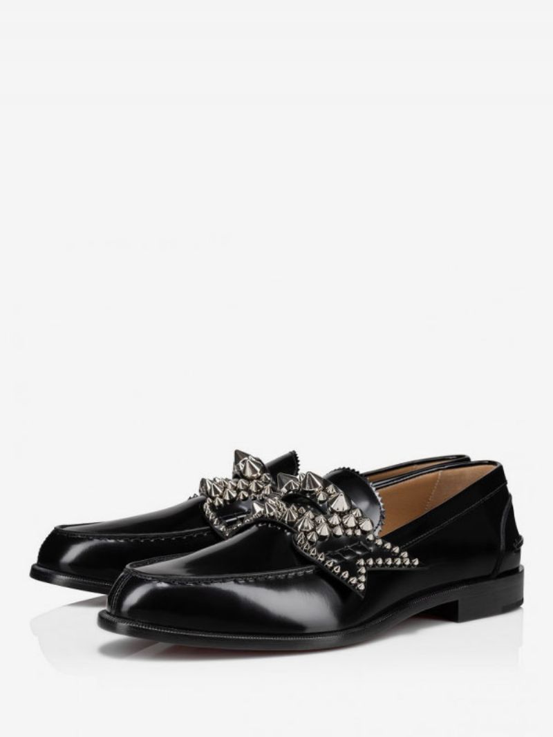 Loafer Sko Til Mænd Slip-on Studded Artwork Square Toe Prom Party Bryllupssko