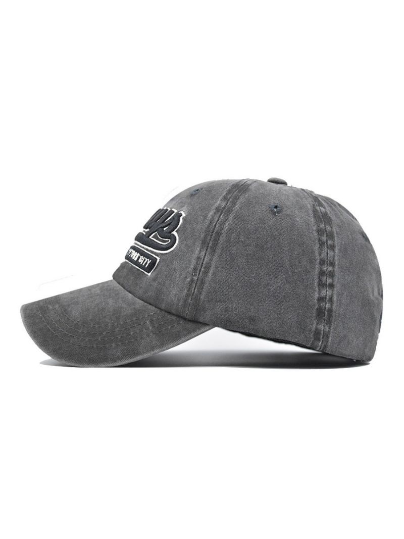 Mænd Hat Ord Udskriv Mønster Polyester Broderede Chic Deep Grey Hats - Dyb Grå