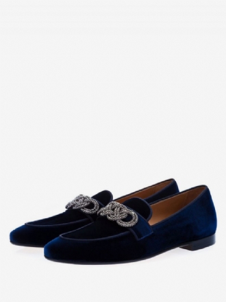 Mænd Loafer Prom Fest Bryllupssko Mode Mikroruskind Overkæder Artwork Slip-on Casual Flat