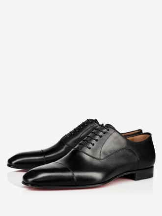 Mænds Balck-kjole Oxford Wedding Square Toe Sko