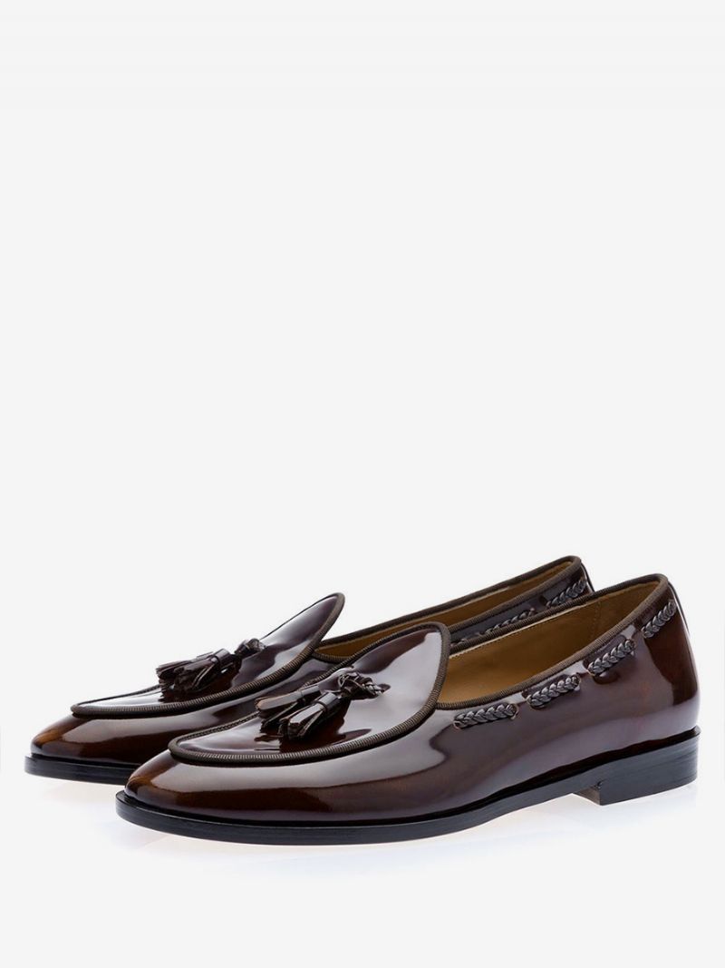 Mænds Herre Kvast Loafer Prom Party Bryllupssko Slip On