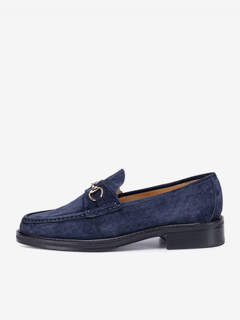 Mænds Kid Skin Slip-on Loafer Sko Prom Bryllupssko - Blå