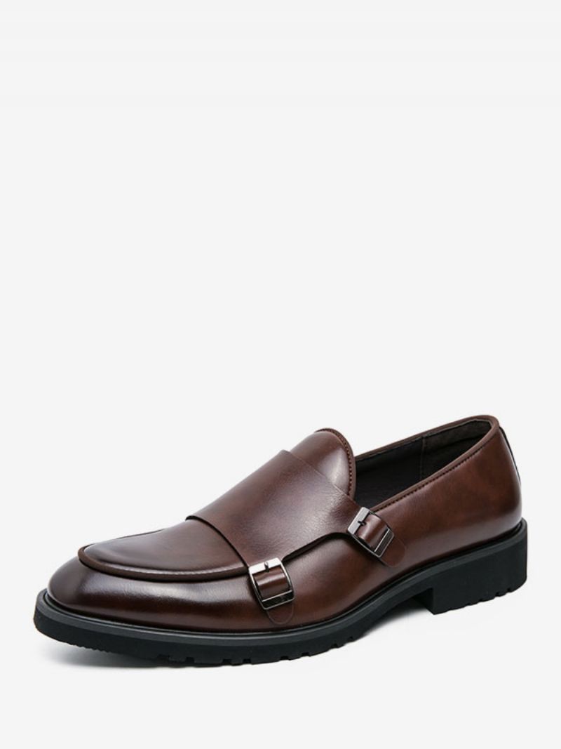 Mænds Kjole Sko Moderne Rund Tå Monk Strap Slip On