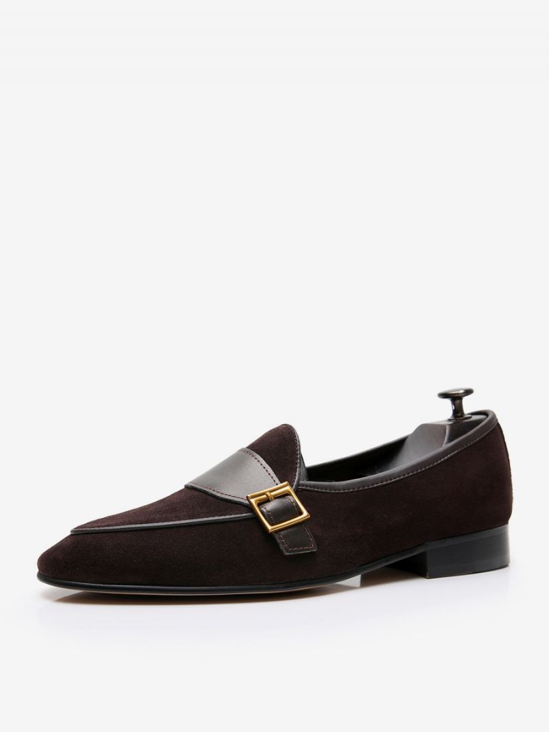 Mænds Kohud Slip-on Loafer Prom Bryllupssko - Chokolade