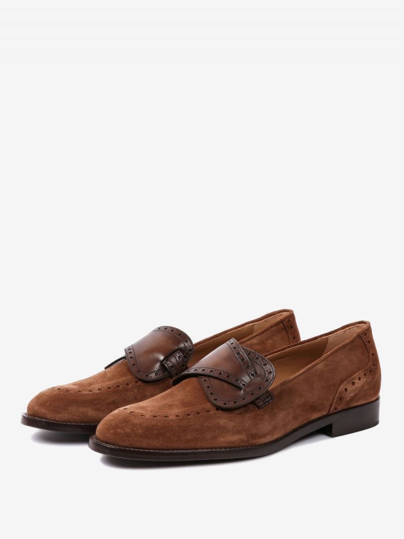 Mænds Kohud Slip-on Loafer Ruskind Prom Bryllupssko