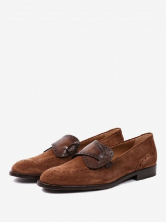 Mænds Kohud Slip-on Loafer Ruskind Prom Bryllupssko