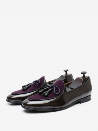 Mænds Kohud Slip-on Loafers Tassel Prom Bryllupssko