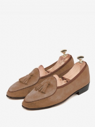 Mænds Loafer Koskind Slip-on Tassel Prom Bryllupssko