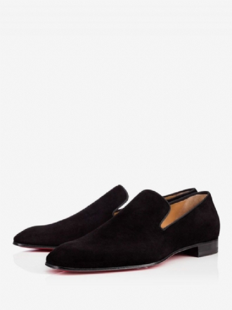 Mænds Loafer Prom Party Bryllupssko Slip-on Square Toe Ruskindslæder