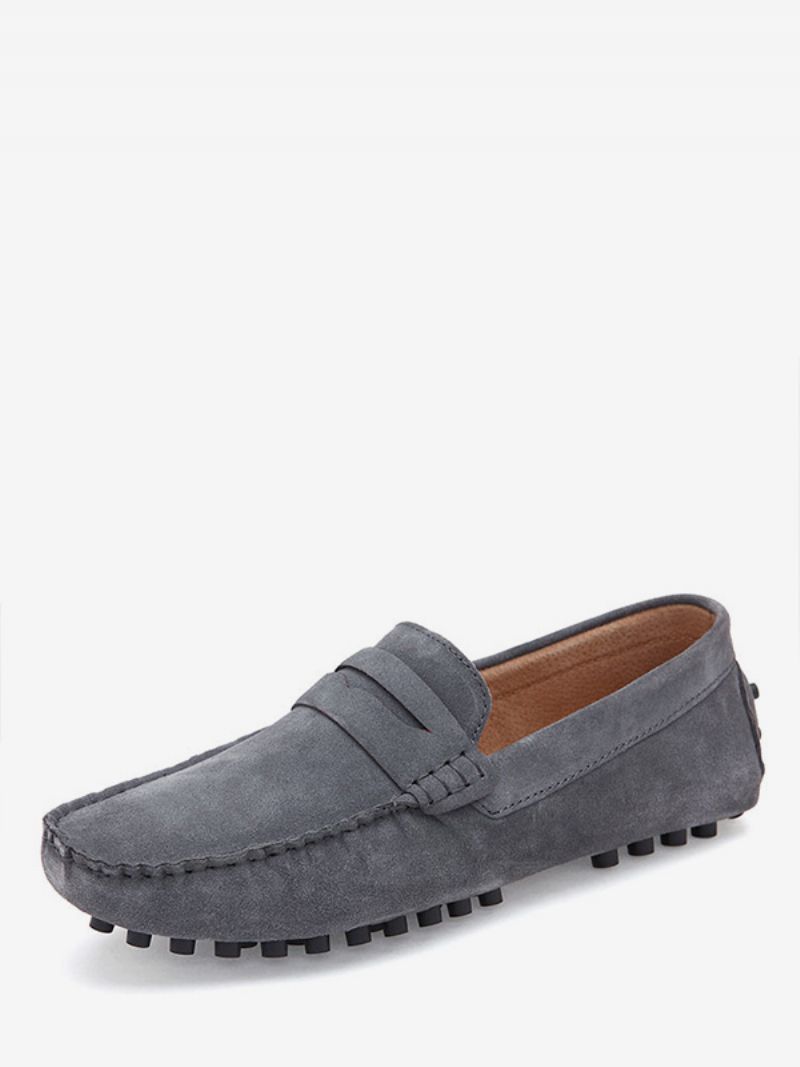 Mænds Loafer Sko Slip-on Monk Strap Rund Toe Ruskindslæder