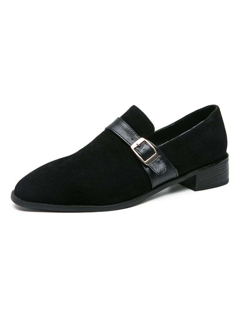 Mænds Monk Strap Loafer Prom Party Bryllupssko Sort Slip-on Formel