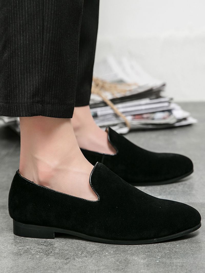 Mænds Prom Pu Læder Slip-on Loafer Sko - Sort