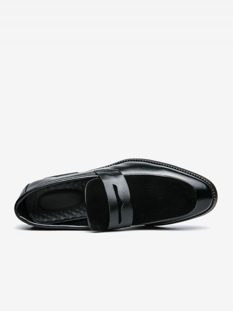 Mænds Prom Pu Læder Slip-on Loafer Sko - Sort