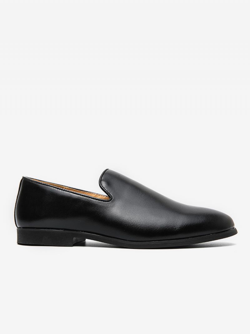 Mænds Prom Pu Læder Slip-on Loafer Sko - Sort