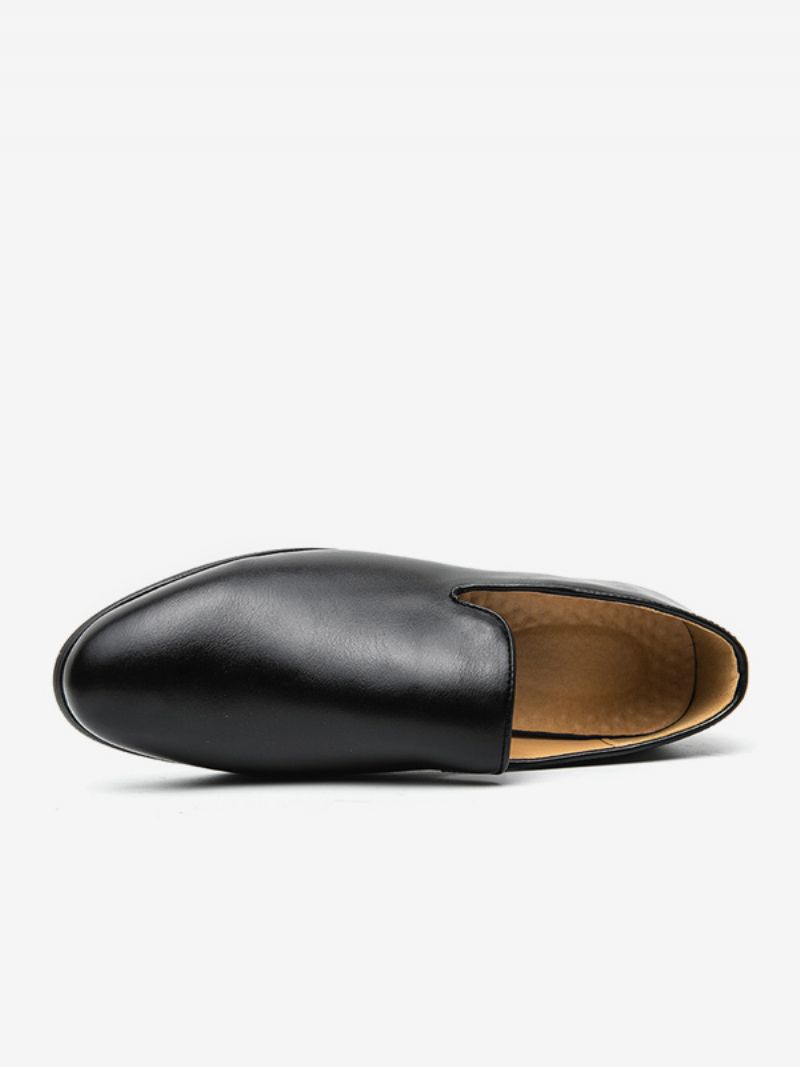 Mænds Prom Pu Læder Slip-on Loafer Sko - Sort