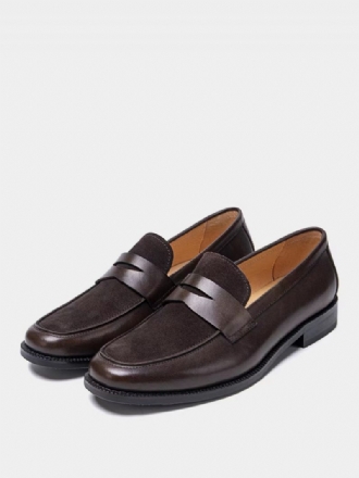 Mænds Pu-læder Herre Loafer Sko Slip On Prom Bryllupssko