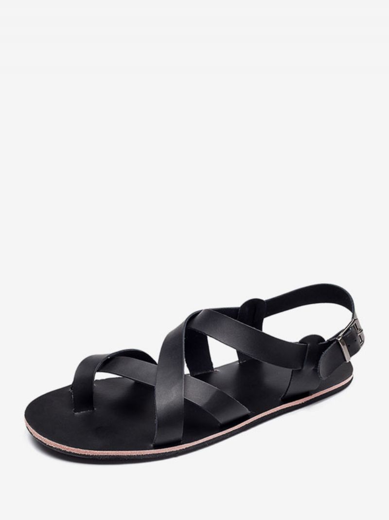 Mænds Sandaler Slip-on Pu Læder Gummisål