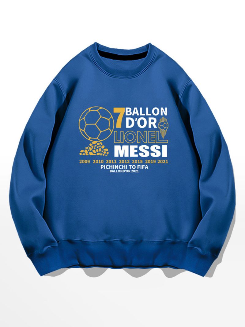 Messi Ballon D'or Sweatshirt Herre Top - Blå