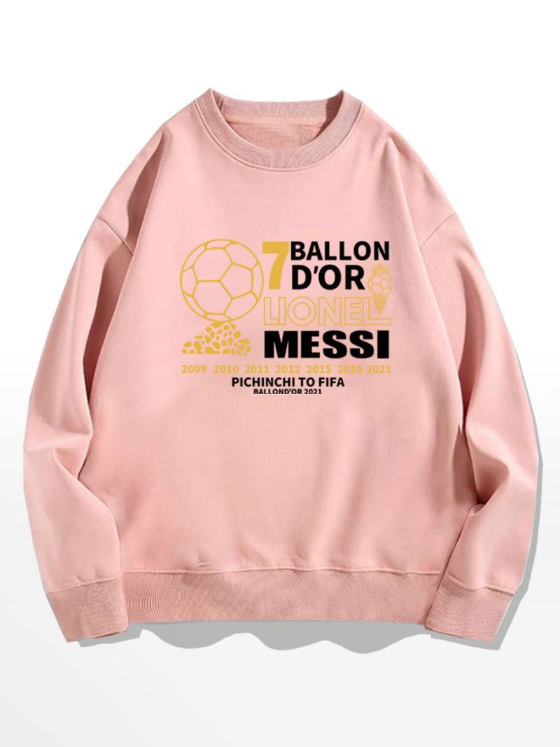 Messi Ballon D'or Sweatshirt Herre Top - Pink