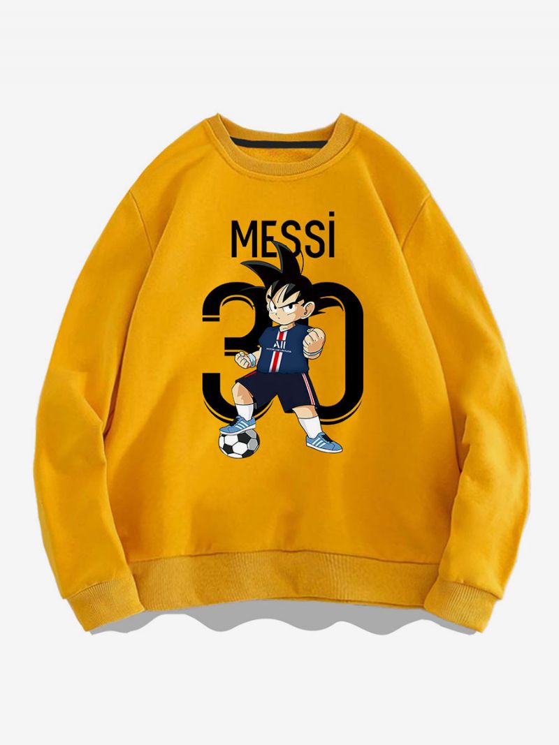 Messi Sweatshirt Voksen Top Til Mænd - Gul