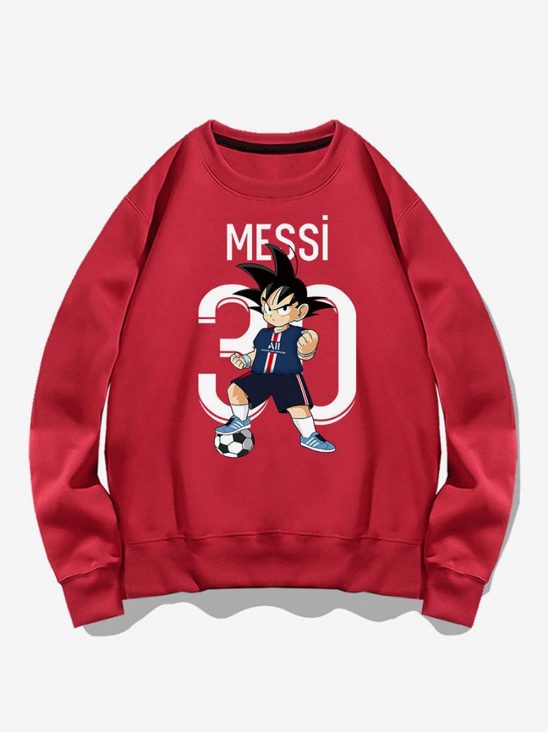 Messi Sweatshirt Voksen Top Til Mænd - Rød