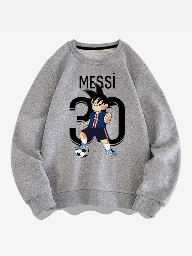 Messi Sweatshirt Voksen Top Til Mænd - Lysgrå