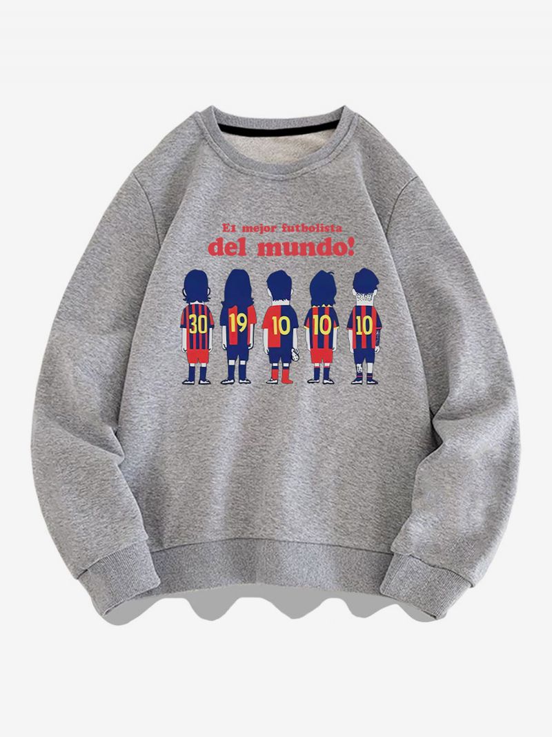 Messi Sweatshirt Voksen Top Til Mænd - Lysgrå